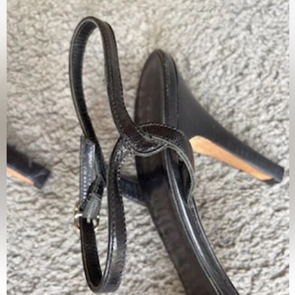 Coach Black Leather Joelle 3” Heeled Strappy Sandals w/Bows. Women's Size 9.5 B - Picture 6 of 10